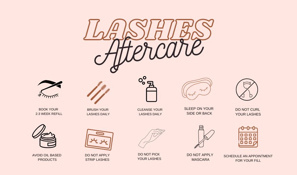 Lash Aftercare Card Template (EDITABLE IN CANVA)