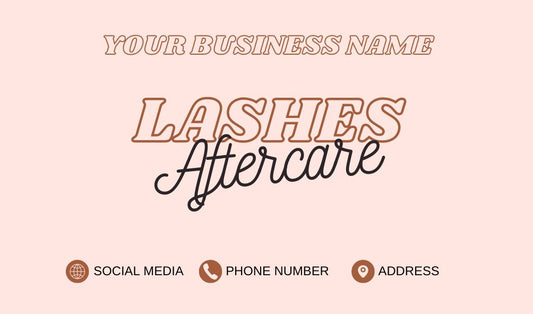 Lash Aftercare Card Template (EDITABLE IN CANVA)