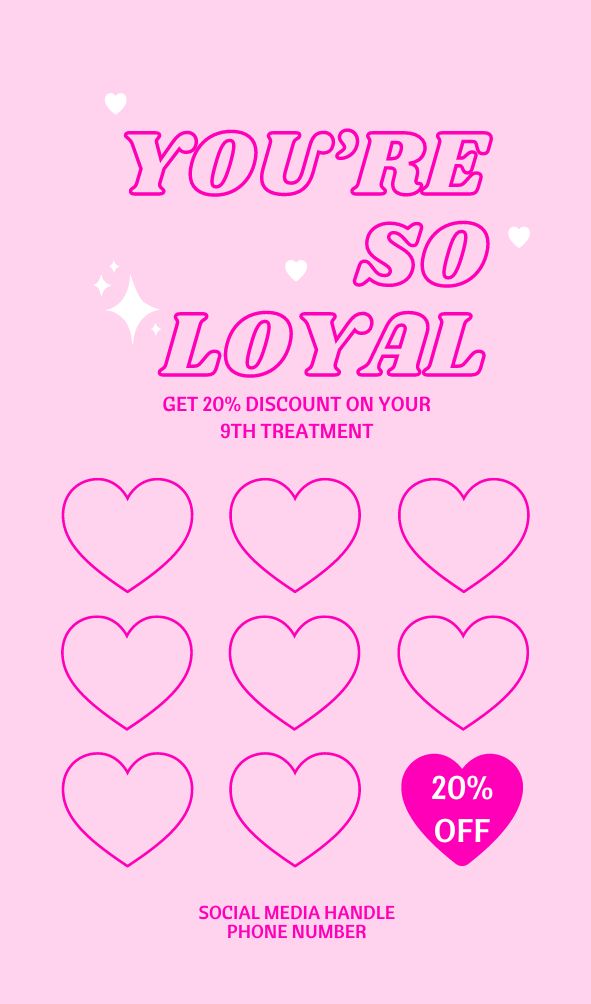 Lash Loyalty card (EDITABLE IN CANVA)