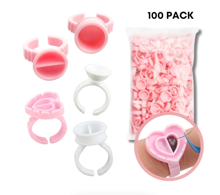 Disposable Glue Rings 100 Pack